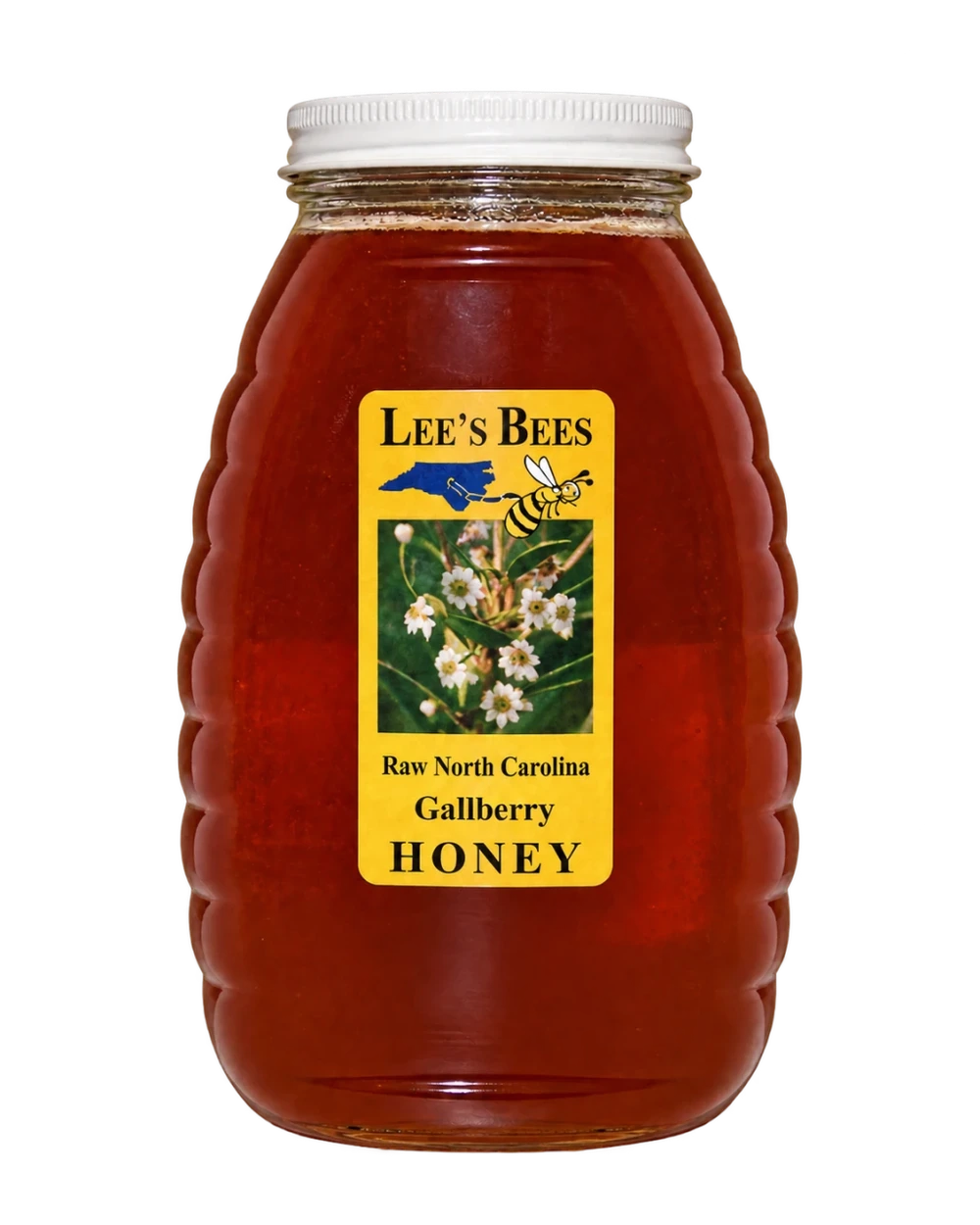 Jar of Lee's Bees raw North Carolina Gallberry Honey