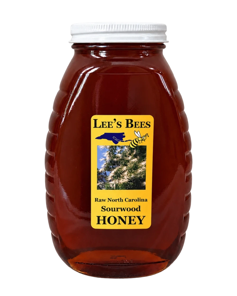 Jar of Lee's Bees raw North Carolina Sourwood Honey
