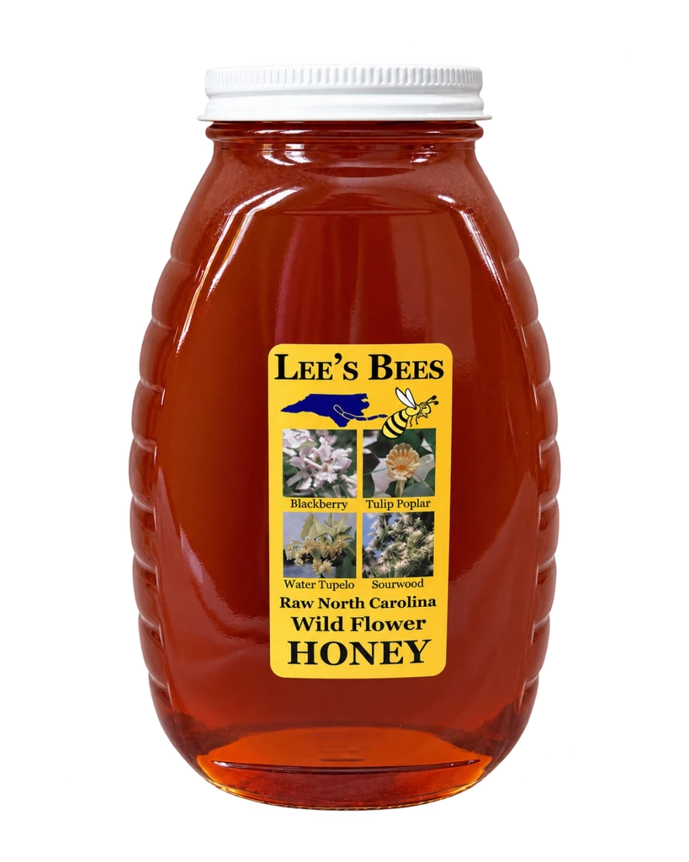 Jar of Lee's Bees raw North Carolina Wildflower Honey